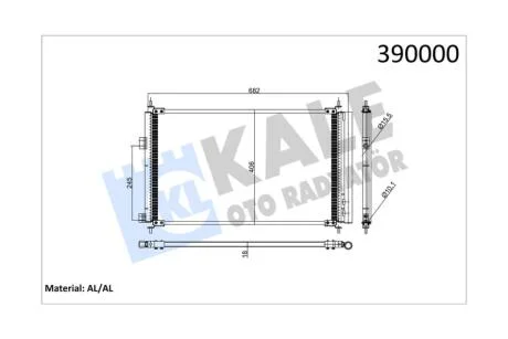 Радиатор кондиционера Toyota RAV4 III (05-) KALE OTO RADYATOR Kale 390000