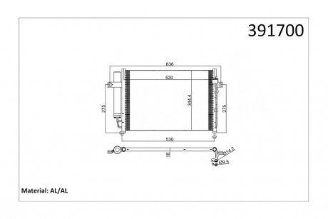 Радиатор кондиционера Hyundai Getz OTO RADYATOR Kale 391700