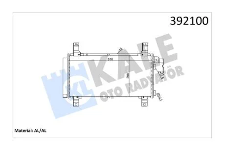 Радіатор кондиціонера Mazda 6 (02-) KALE OTO RADYATOR Kale 392100