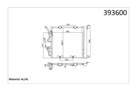 Радиатор кондиционера Opel Astra H, Astra H Gtc, Astra Classic OTO RADYATOR Kale 393600