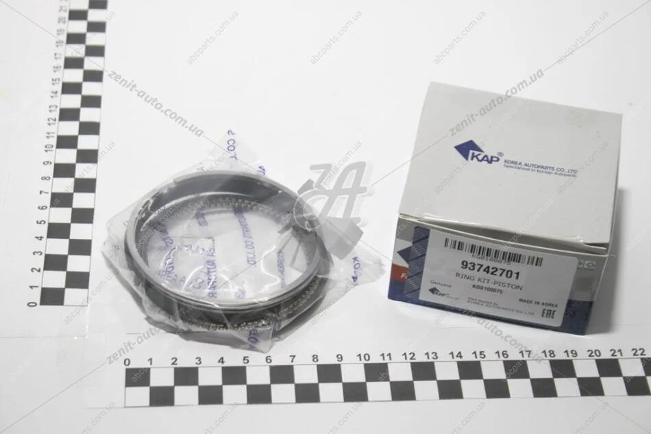 Кільця поршневі Лачетті 1,8 LDA (80,71) 1-й ремонт (93742701) KG0100075 KAP KAP (KoreaAutoParts) 'KG0100075 (фото 1)