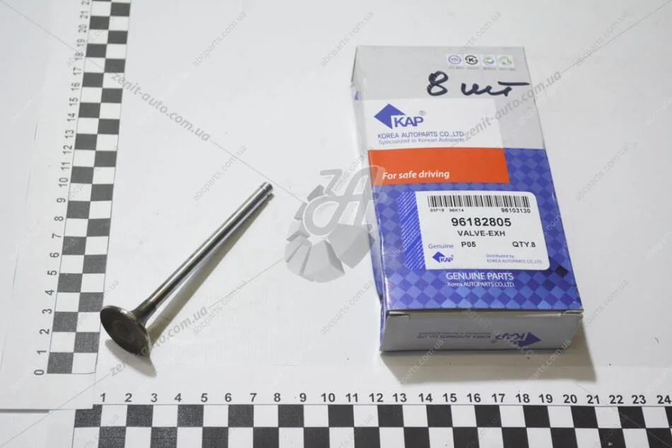 Клапан Ланос 1,6 16V випускний (1шт) (кратно 8) (96182805) KG0100122CHN KAP-CHN KAP (KoreaAutoParts) 'KG0100122CHN (фото 1)