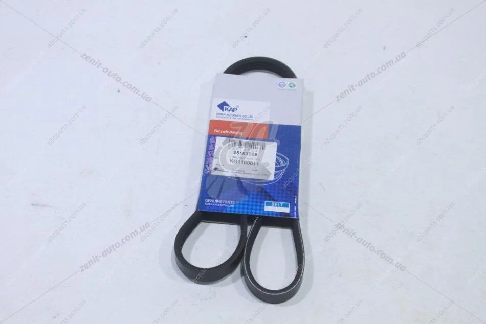 Ремень кондиціонеру Матиз 0,8/Spark KAP KAP (KoreaAutoParts) 'KG1100011 (фото 1)
