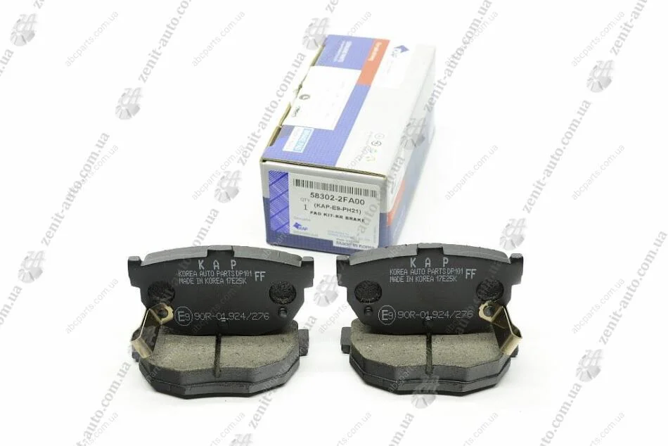Колодки тормозные зад диск 58302-2FA00 Kia Cerato (04-), Spectra (03-) E9 KAP KAP (KoreaAutoParts) KM0703408E9 (фото 1)