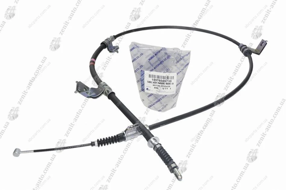 Трос ручного тормоза левый ABS (внутри оригинал) (59760-4H730) KAP KAP (KoreaAutoParts) KM0703631 (фото 1)