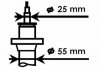 Амортизатор подвески перед. Ultra SR (газ.масл.) VW Golf (04-, 08-), Touran (03-) / Skoda Octavia (04-13) (шток 25мм, корпус 55мм) KYB 325700 (фото 2)