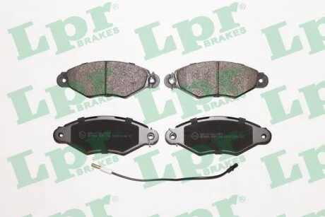 Колодки гальмівні дискові передні (+ датчик) Renault Kangoo (97-) (05P1106) LPR '05P1106