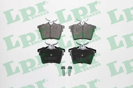 Колодки гальмівні дискові задні (+ болти) Citroen C5 III/ Peugeot 407, 607 (05P1195) LPR '05P1195