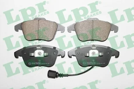 Колодки гальмівні дискові передні (+ датчик) Audi A3 (11-18)/ VW Sharan (10-), Tiguan (07-) (05P1392) LPR '05P1392