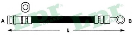 Шланг гальмівний передній Land Rover Freelander I, Range Rover III (L=420mm) LPR '6T48197