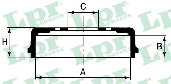 Барабан гальмівний (кратно 2) Toyota Yaris (P9,P13) (7D0734) LPR '7D0734 (фото 1)