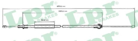 Трос ручника правий Citroen Berlingo (96-)/ Peugeot Partner (96-15) (L=1850/1510mm) LPR 'C0092B