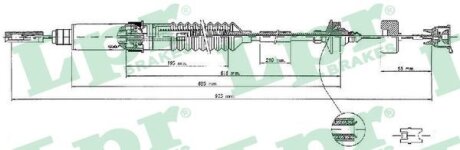 Трос зчеплення Citroen Jumpy I/ Fiat Scudo (98-06) (L=965/685mm) LPR 'C0241C