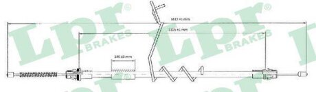 Трос ручника Ford Transit (00-06) (L=1605/1310mm) LPR 'C0294B