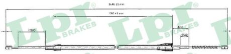 Трос ручника Skoda Octavia I (L=1620/960mm) LPR 'C0812B