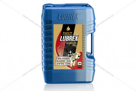 Масло ДВС 10W-40 MOMENTA RX5 API CF-4/SJ, ACEA E2-96, MAN 3275-1, 20л, п/синт. LUBREX 1108717/020