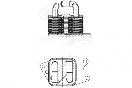 Радиатор масл. Volkswagen Polo (09-)/Skoda Rapid (12-) 1.6i [CFNA] AT LUZAR LOc 1817