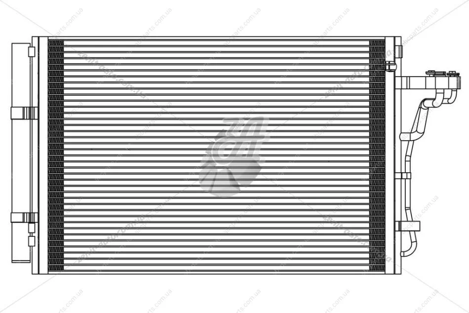 Радіатор кондиціонера з ресивером Kia Soul II (14-) 1.6i/2.0i Luzar LUZAR LRAC 0819 (фото 1)
