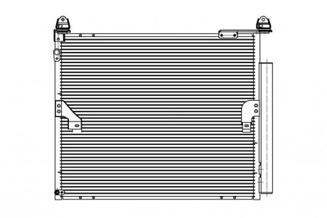 Радиатор кондиционера с ресивером Toyota Land Cruiser Prado (09-) 3.0D LUZAR LRAC 1972