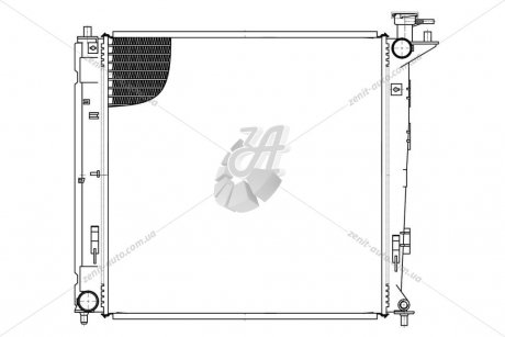 Радиатор охлаждения Kia Sportage III/Hyundai iX35 (10-) D МКПП (тип Halla) LUZAR LRc 0827