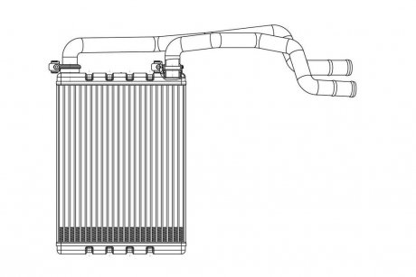 Радіатор опалювача Nissan Juke (F15) (10-) 202*162*26 (Трубки+хомути, 2шт.) LUZAR LRh 14KA