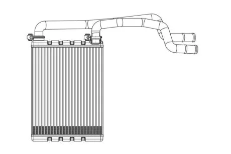 Радиатор отопителя Nissan Juke (F15) (10-) 202*162*26 (Трубки+хомуты, 2шт.) Luzar LUZAR LRh 14KA