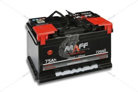 АКБ 6СТ-75 R+ (пт 720)(низкий) (необслуж) MAFF MAFF 575 E8