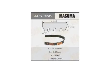 Ремінь поліклінової (4PK-855) MASUMA 4PK855