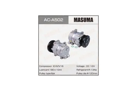 Компрессор кондиционера Авео CHEVROLET KALOS / L14, LX5 (ACA502) MASUMA 'ACA502