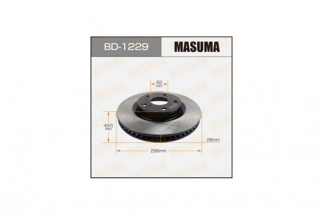 Диск тормозной передний (кратно 2) Toyota Auris (10-18), Camry (06-17) (BD-1229) MASUMA BD1229