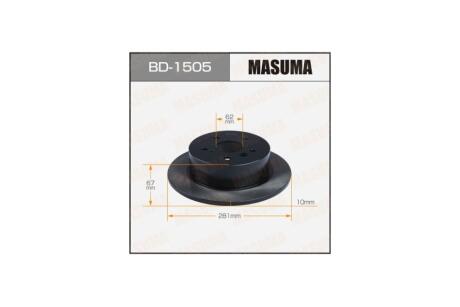Диск гальмівний задній (кратно 2) CAMRY/ASV50L. (BD-1505) MASUMA 'BD1505