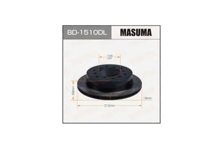 Диск тормозной задний перфорированный LAND CRUISER/ KDJ90L LH (BD-1510DL) MASUMA 'BD1510DL