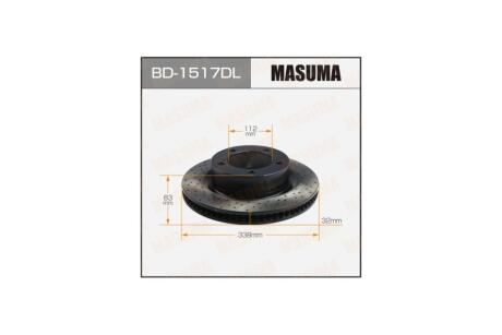 Диск гальмівний передній перфорований LAND CRUISER/UZJ200, URJ202 LH (BD-1517DL) MASUMA 'BD1517DL