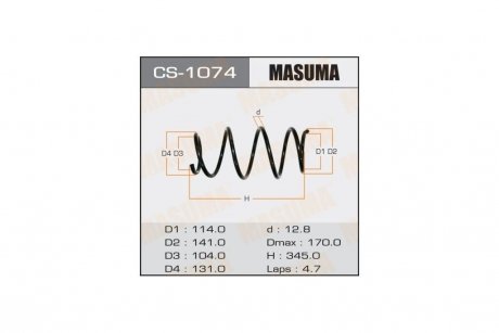 Пружина підвіски передньої Toyota Corolla (06-13) (CS-1074) MASUMA CS1074