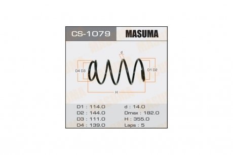 Пружина підвіски передньої Toyota Camry (06-11) (CS-1079) MASUMA CS1079