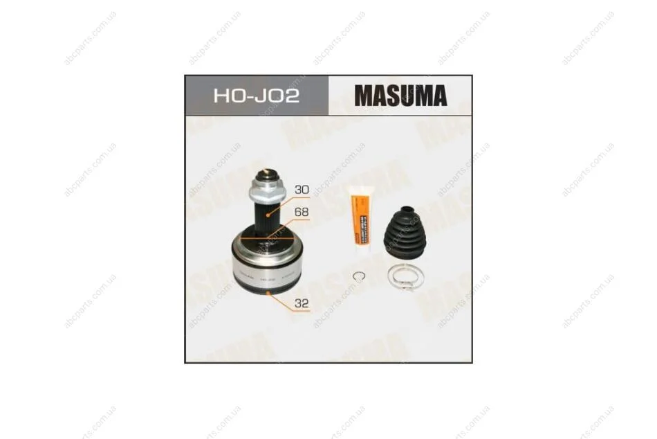 ШРУС 32x68x30 HONDA ACCORD VIII (CU) 2.4 i (CU2), 2.0 i (CU1), 2.0 i (08-15)/HONDA CR-V III (06-14), HOND (HO-J02) MASUMA HOJ02 (фото 1)