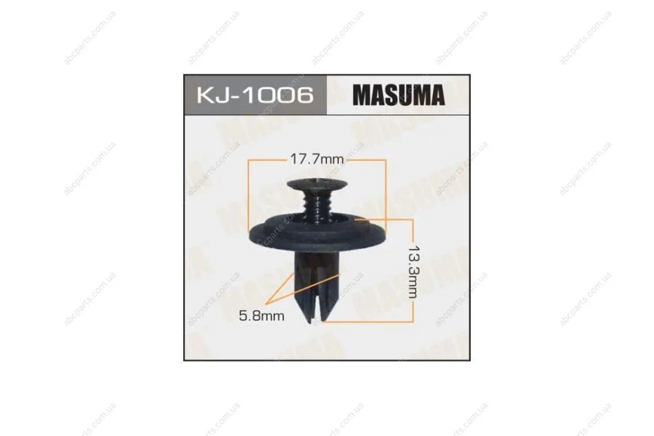 Кліпса защиты порога Honda Civic (-01), CR-V (-01) (кратно 50) (KJ-1006) MASUMA KJ1006pcs50 (фото 1)
