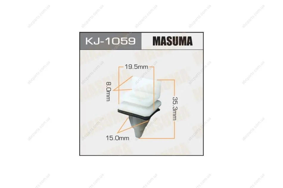 Кліпса (кратно 50) (KJ-1059) MASUMA KJ1059pcs50 (фото 1)