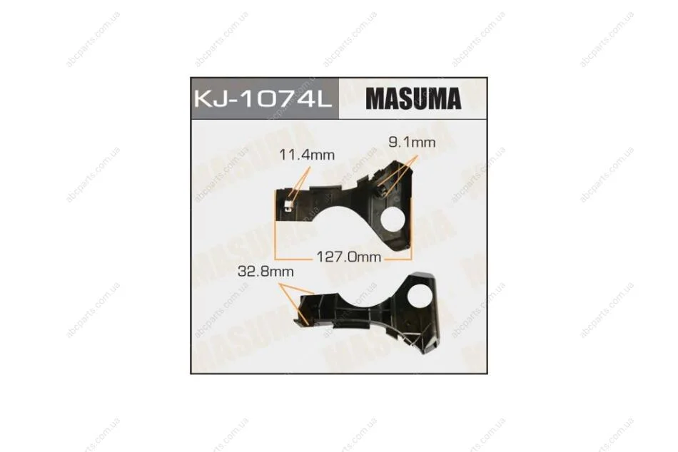 Кронштейн бампера переднего левый Toyota Corolla (02-07) (KJ-1074L) MASUMA KJ1074L (фото 1)