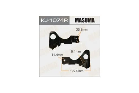 Кронштейн бампера переднего правый Toyota Corolla (02-07) (KJ-1074R) MASUMA KJ1074R
