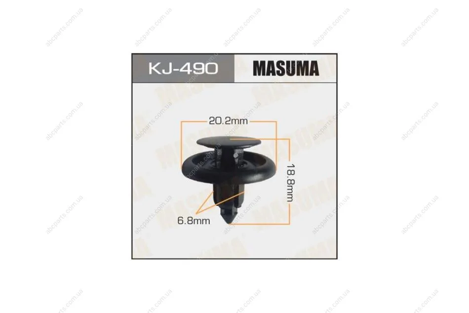 Кліпса (кратно 50) (KJ-490) MASUMA KJ490pcs50 (фото 1)