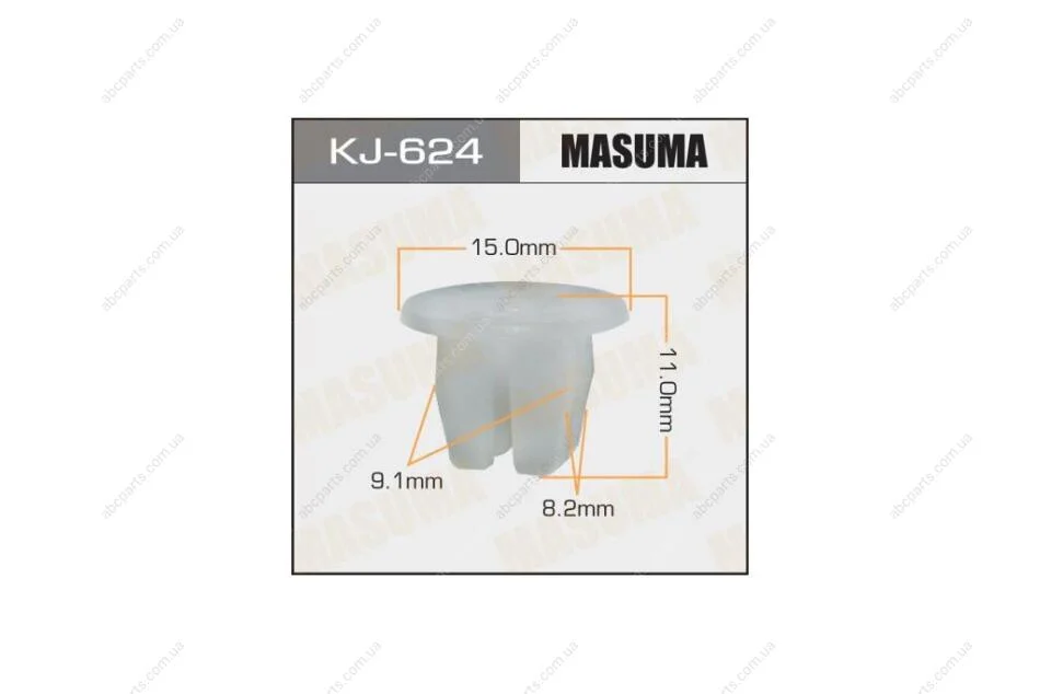 Кліпса (кратно 50) (KJ-624) MASUMA KJ624pcs50 (фото 1)