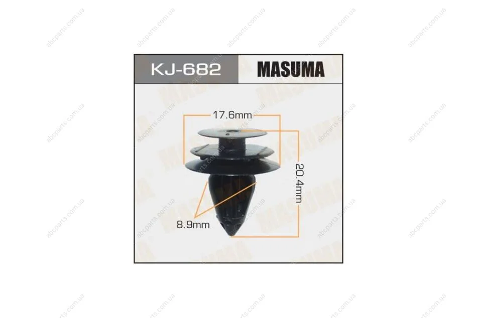 Клипса (кратно 50) (KJ-682) MASUMA KJ682pcs50 (фото 1)