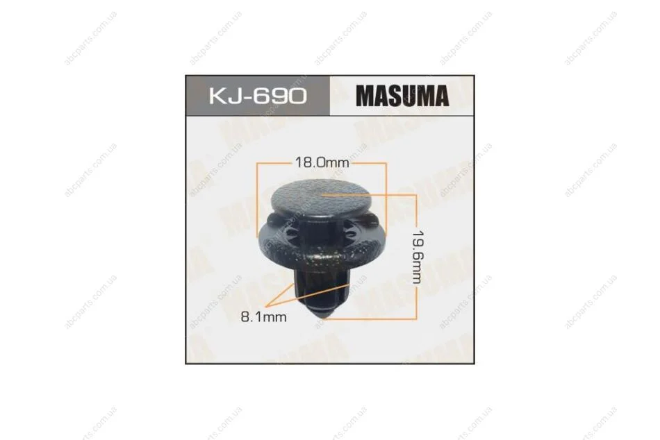 Кліпса (кратно 50) (KJ-690) MASUMA 'KJ690PCS50 (фото 1)