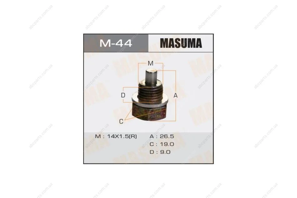 Пробка сливная поддона (с шайбой 14x1.5mm) Mazda (M-44) MASUMA M44 (фото 1)