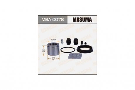 Ремкомплект суппорта с поршнем d-60 260964 передний MASUMA MBA0078