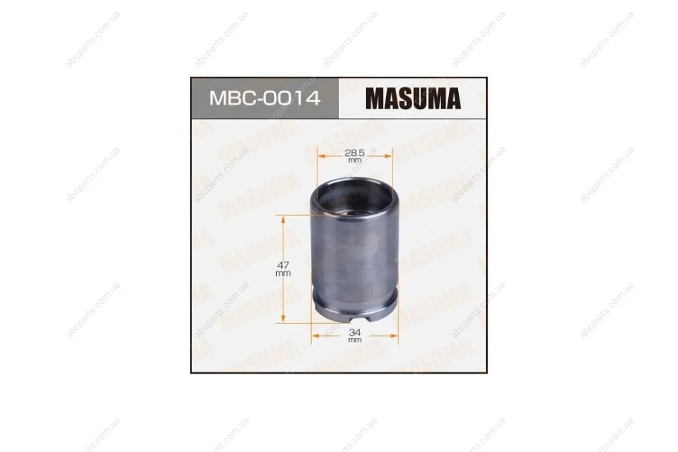 Поршень суппорта тормозного заднего (D-34mm) Hyundai Elantra, Solaris/ KIA Rio (11-) (MBC-0014) MASUMA MBC0014 (фото 1)