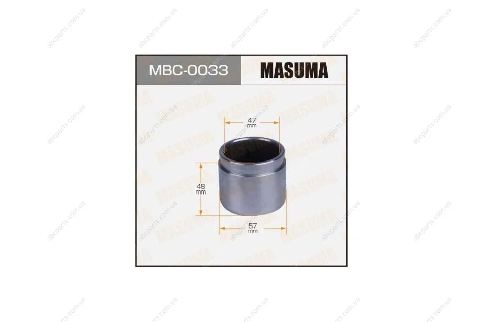 Поршень супорта гальмівного переднього (D-57mm) Mitsubishi ASX (10-), Lancer (07-13), Outlander (07-) (MBC-0033) MASUMA MBC0033 (фото 1)