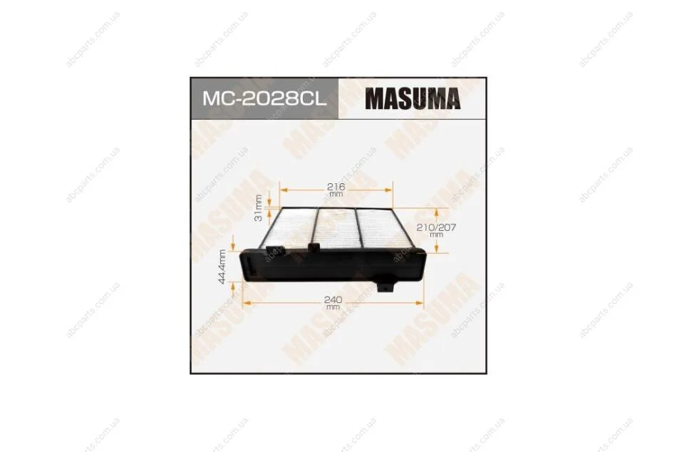 Фільтр салону (MC-2028CL) MASUMA MC2028CL (фото 1)