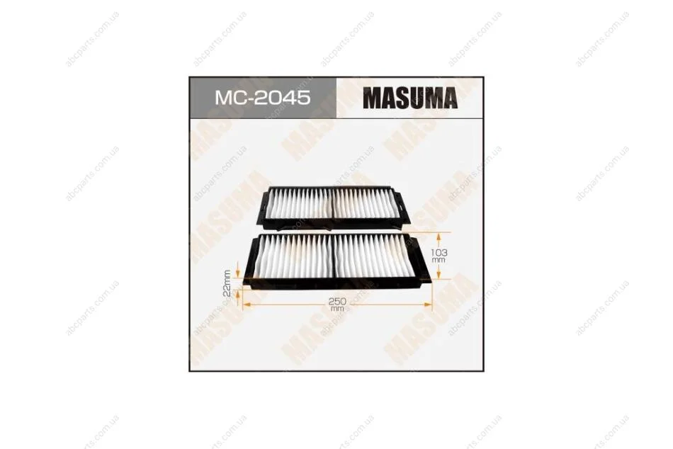 Фильтр салона MAZDA 5 (05-10), MAZDA 3 (03-09) (MC-2045) MASUMA MC2045 (фото 1)